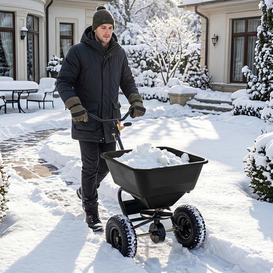 Walk-Behind Broadcast Spreader 66 LBS with 13" Tires