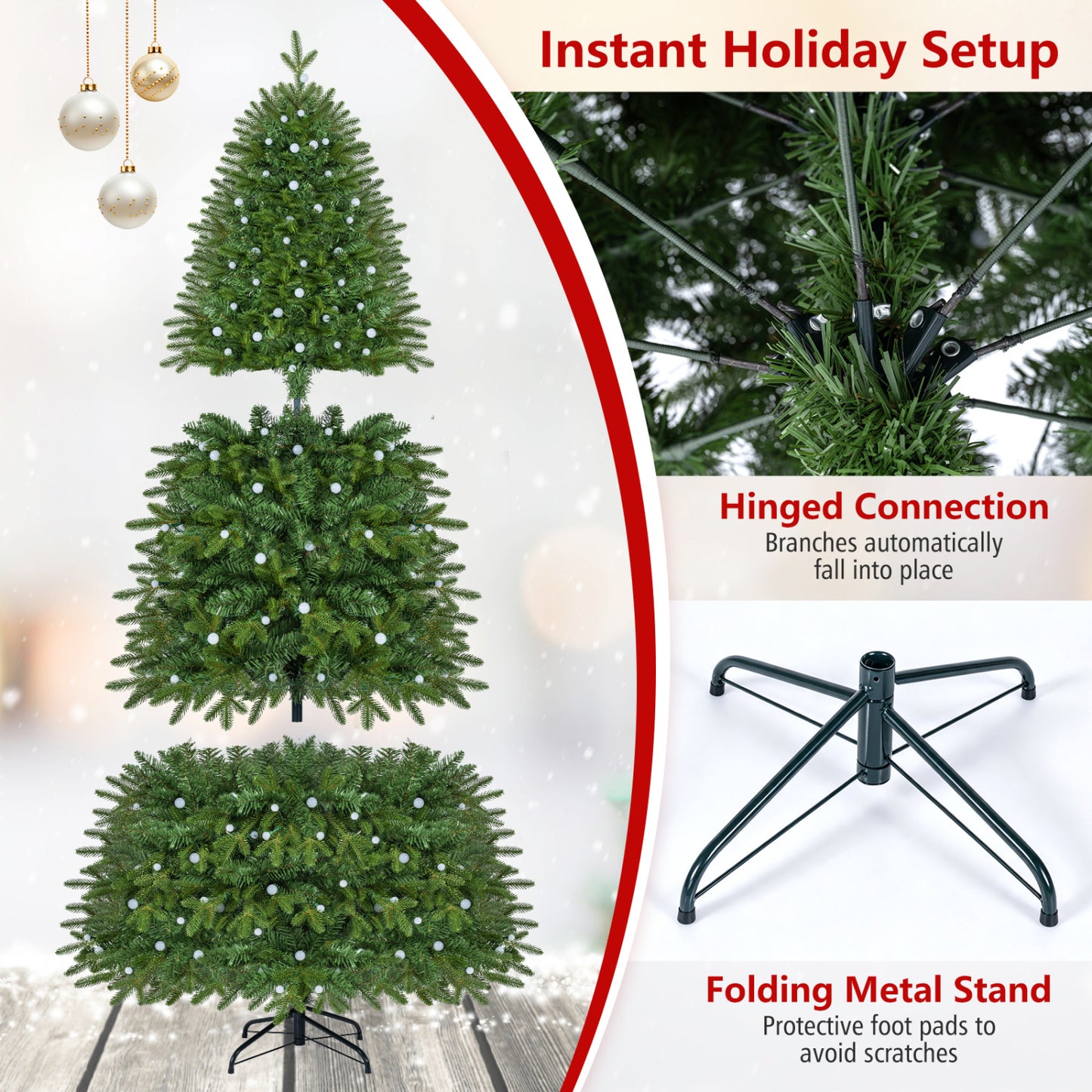 6.3 FT Pre-Lit Smart Christmas Tree with 230 RGB LED Lights