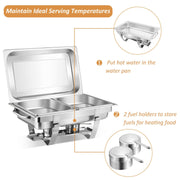 2 Packs Stainless Steel Chafing Dish