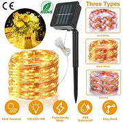 100 LEDs Solar String Lights Outdoor