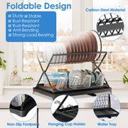 2 Tier Dish Drying Rack with Cup Holder