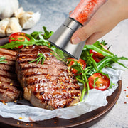 Stainless Steel Salt Pepper Grinder Tall Glass Sea Salt & Pepper Mill Shaker