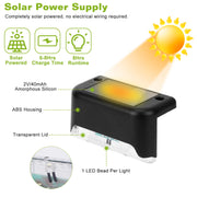 Outdoor Solar Fence Lights 4Pcs with Sensor