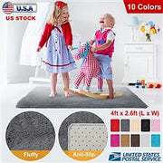 Soft Fluffy Area Rug – Non-Slip Backing