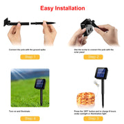 100 LEDs Solar String Lights Outdoor