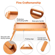Bed Tray Table Breakfast Tray Bamboo