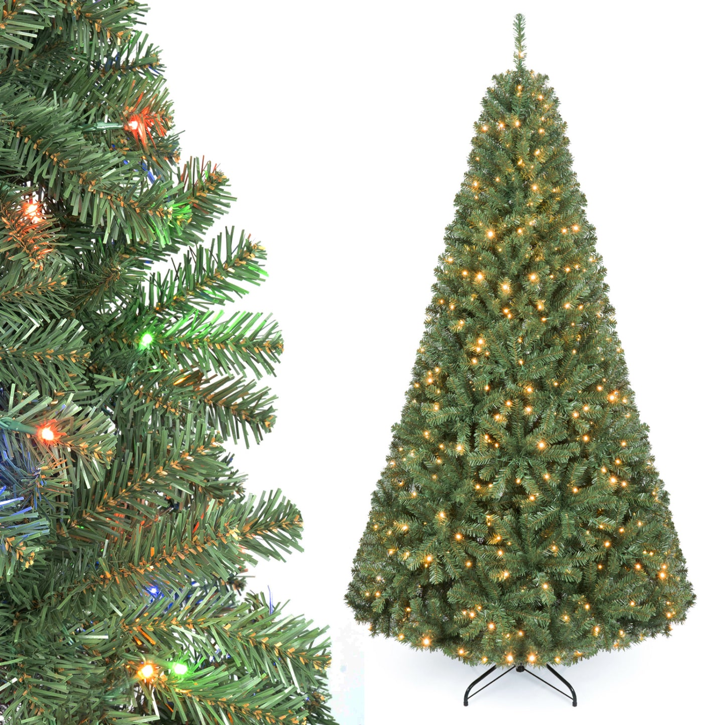 Artificial Christmas Tree with Pre-Lit LED Lights