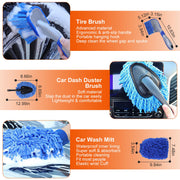 Complete Car Cleaning Brush Kit