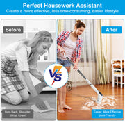 Electric Spin Scrubber with Extendable Telescopic Arm Cordless Voice Prompt Cleaning Brush