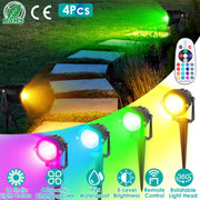 4Pcs Landscape Lights Color Changing
