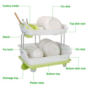 2-Tier Dish Drying Rack