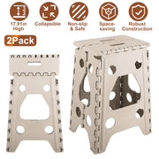 2 Pack 17.91In High Step Stool Folding