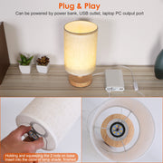 Modern Bedside Lamp with USB Plug