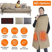 Electric Heated Poncho Shawl Wrap