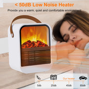 1500W Portable Electric Fireplace Heater 2 Gear Temperature
