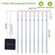 Solar Powered Meteor Shower String Lights