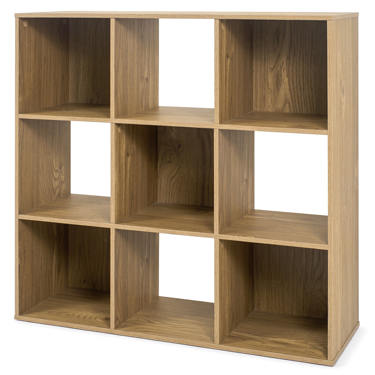 9-Cube Wooden Bookshelf with Anti-Tip Kits