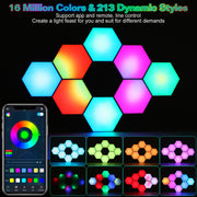 Hexagon LED Wall Lights 8-Pack RGBW Panels