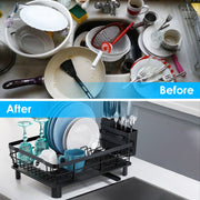 Dish Rack Organizer With Drain Board & Holder