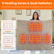 Electric Heated Poncho Shawl Wrap