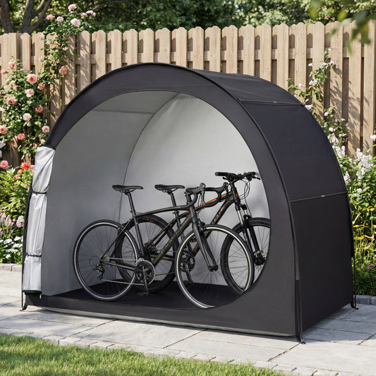 Bike Storage Tent Portable Bicycle Shed with Waterproof PU Coated Oxford Fabric