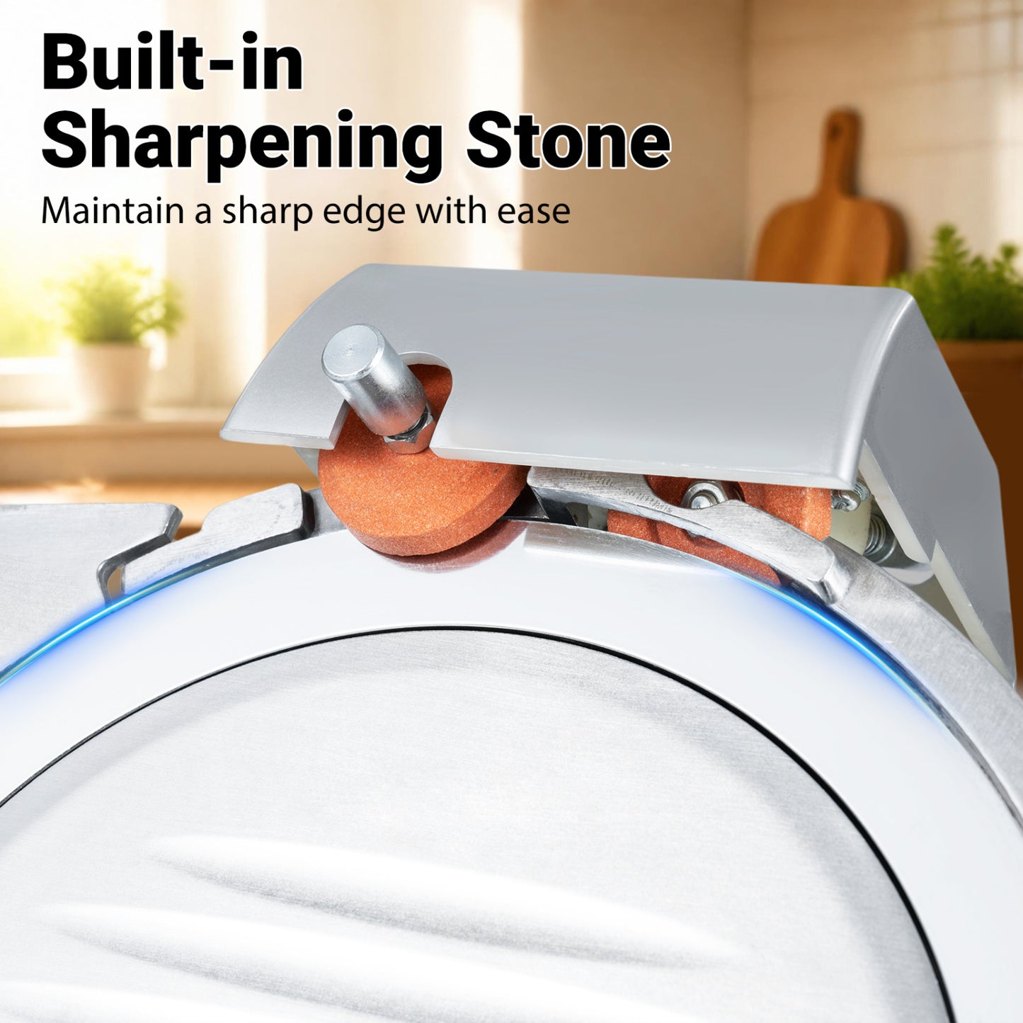 Commercial Meat Slicer with 10" Blade & Adjustable Thickness