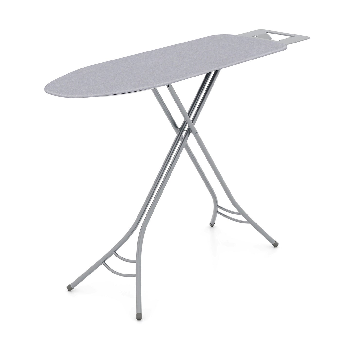 Foldable Ironing Board with Iron Rest and Adjustable Height-Gray - Gray
