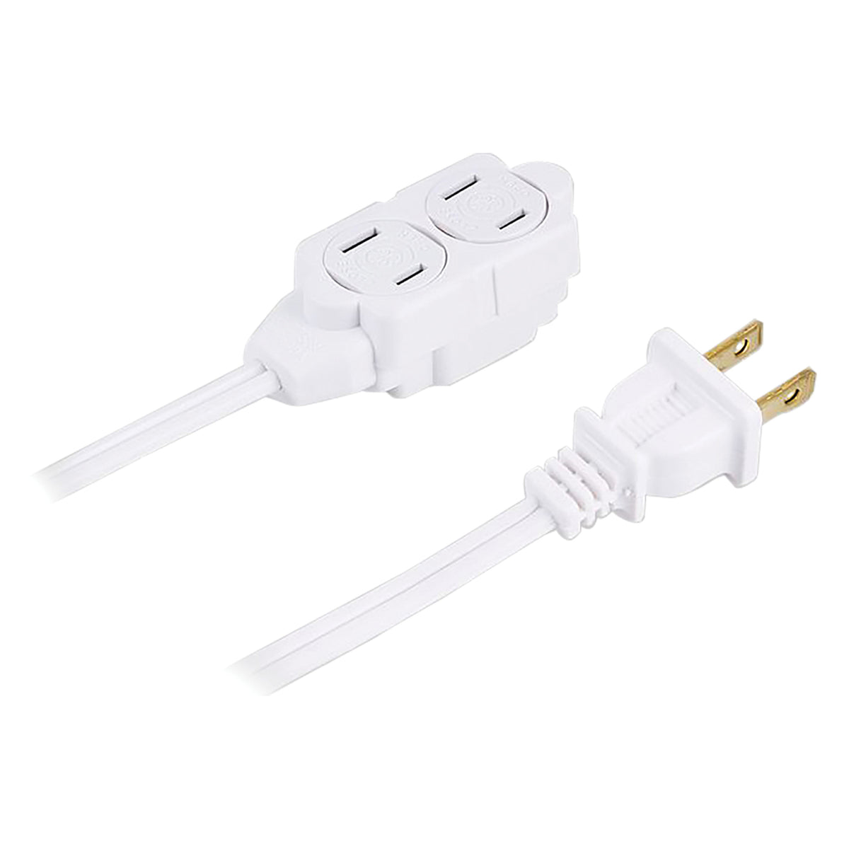 GE 6-Ft. 3-Outlet Polarized Indoor Extension Cord with Twist-to-Close Safety Covers, White - view 6