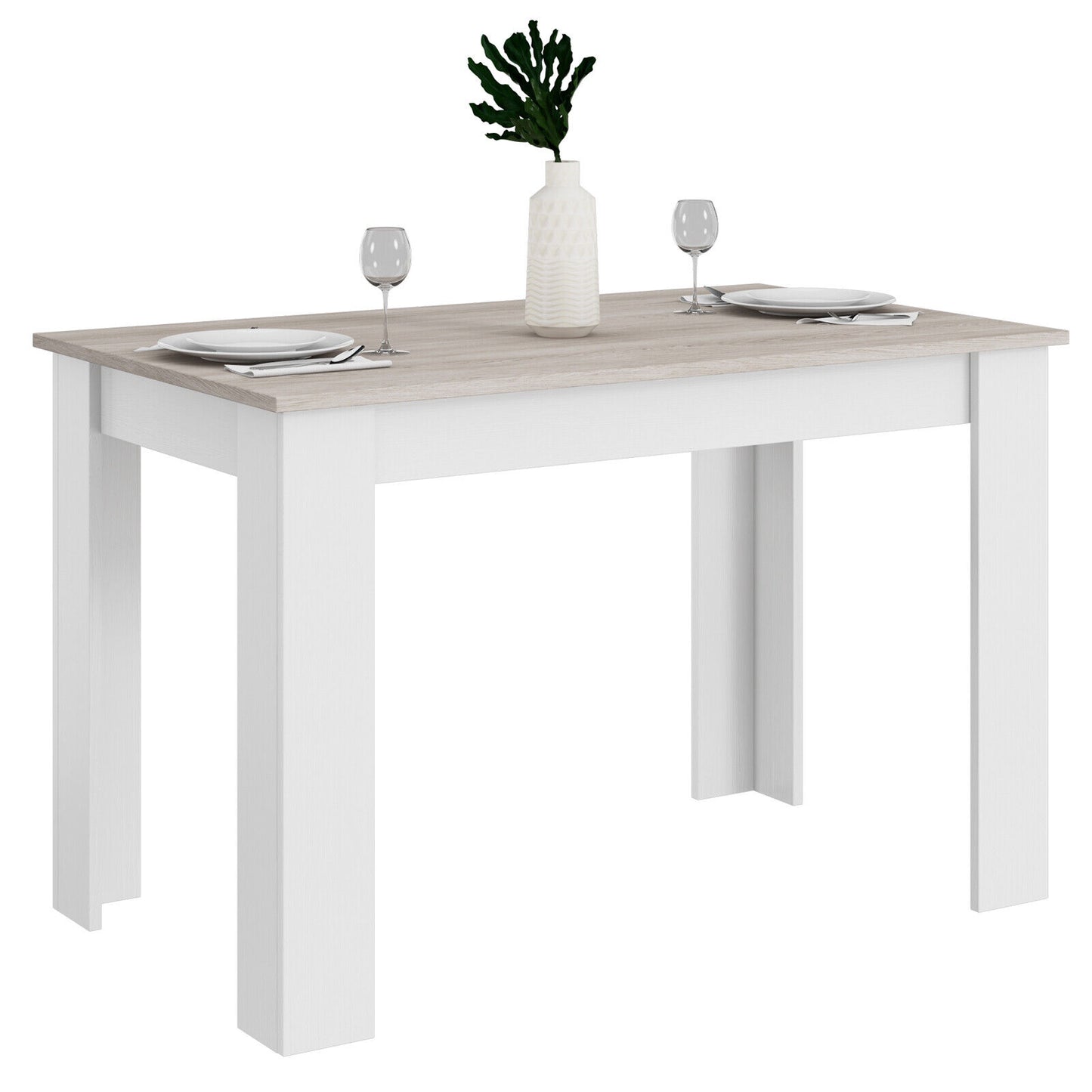 47 Inches Dining Table for Kitchen and Dining Room-Light Gray - Light Gray