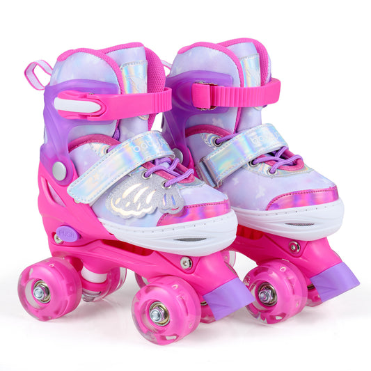 Kids Roller Skates for Toddlers Ages 5-7 with 4 Light-up Wheels