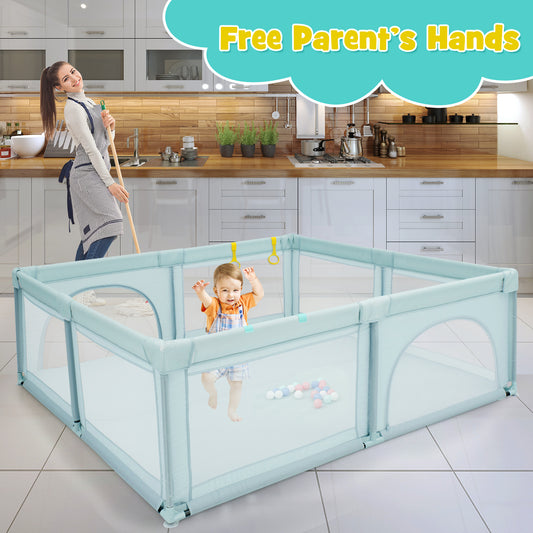 Large Infant Baby Playpen Safety Play Center Yard with 50 Ocean Balls
