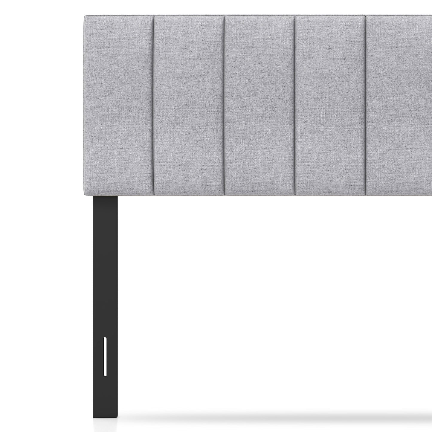 Linen Upholstered Headboard with Solid Wood Legs and Adjustable Width