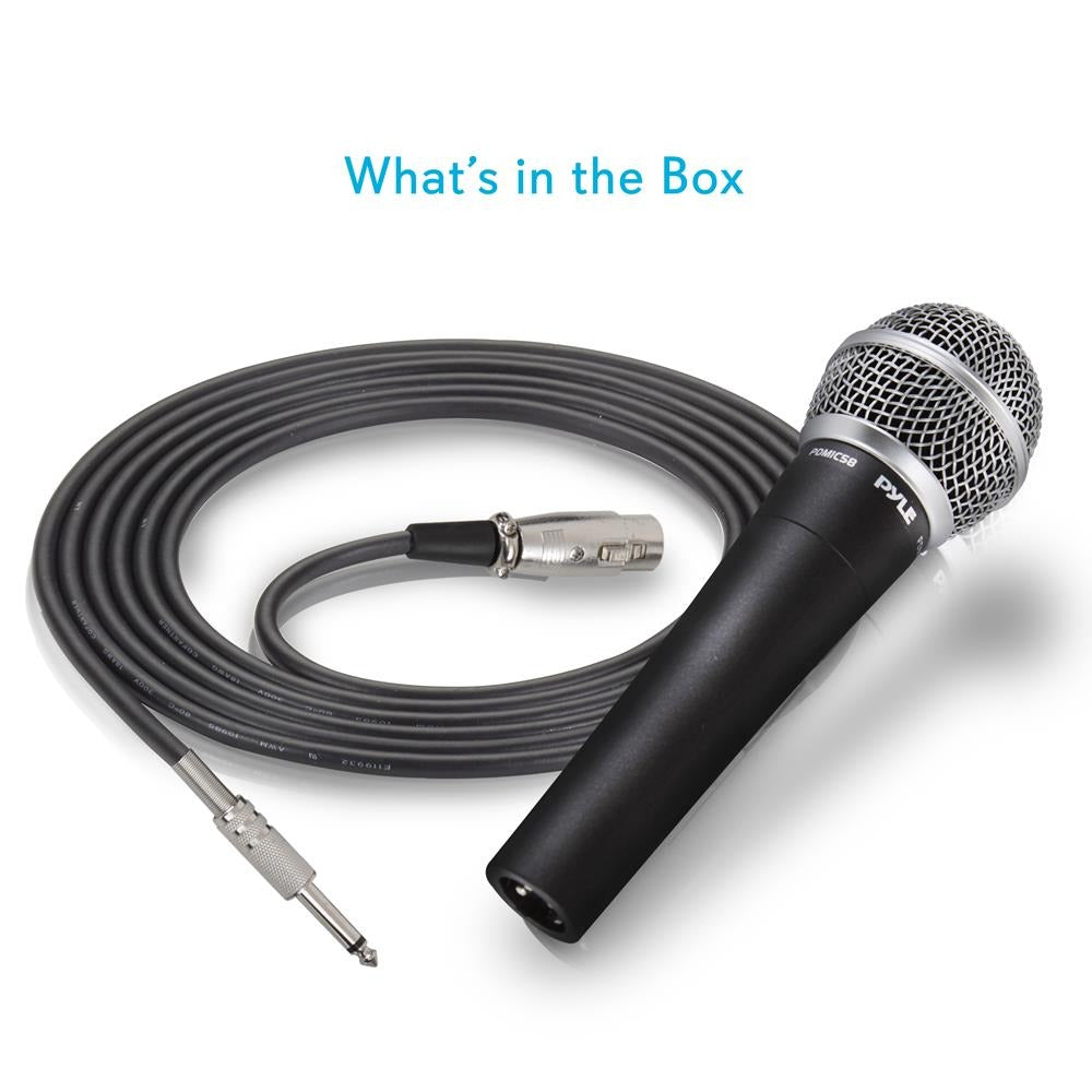 Pyle Professional Handheld Dynamic Vocal Microphone with 15 Ft. XLR Cable - view 12