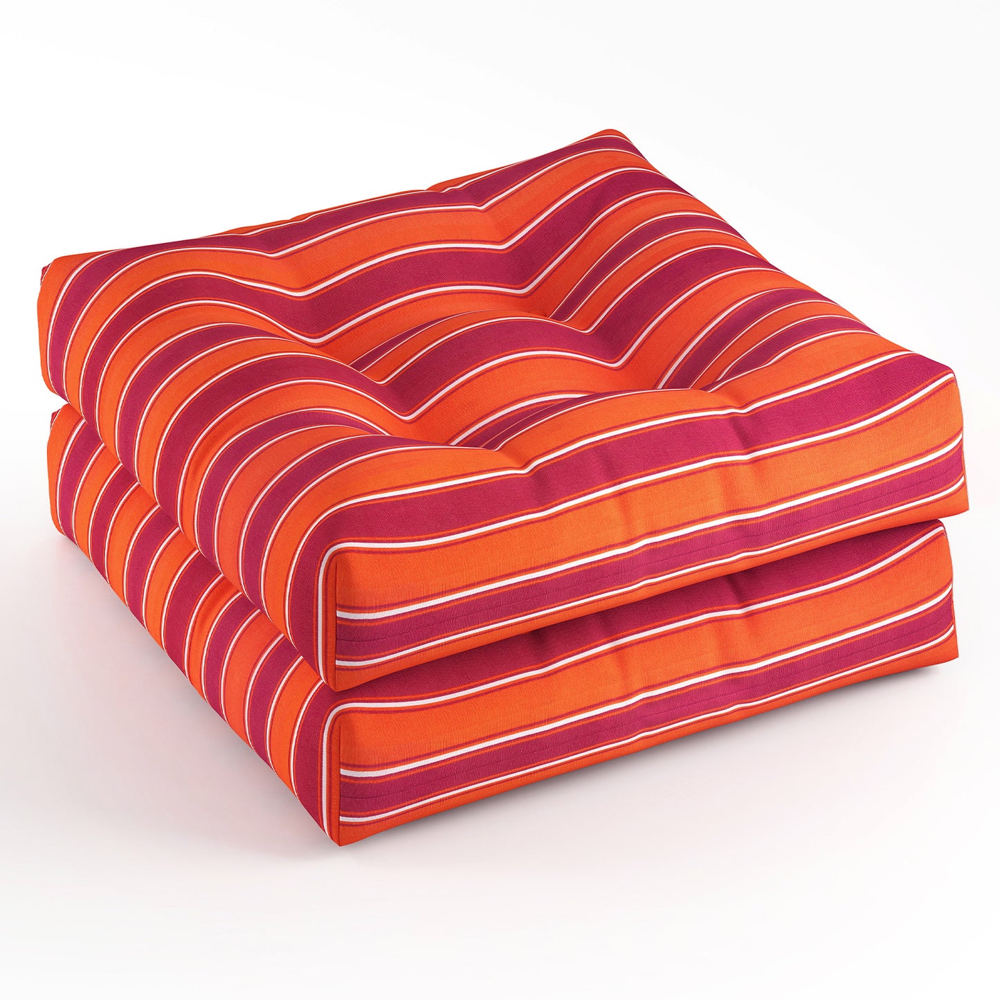 21 Inch x 21 Inch Patio Chair Seat Cushion Pads for Indoor and Outdoor-Orange - Orange