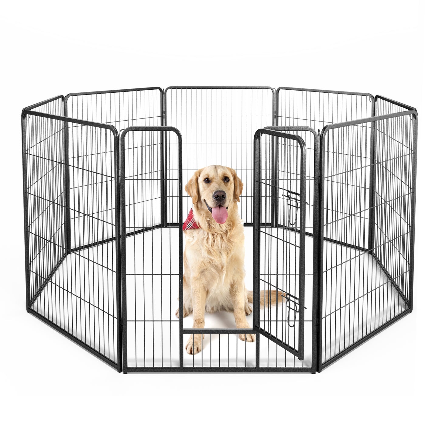8 Panel 32 Inch Height Pet Fence Indoor Outdoor-32 inches - 40 Inches