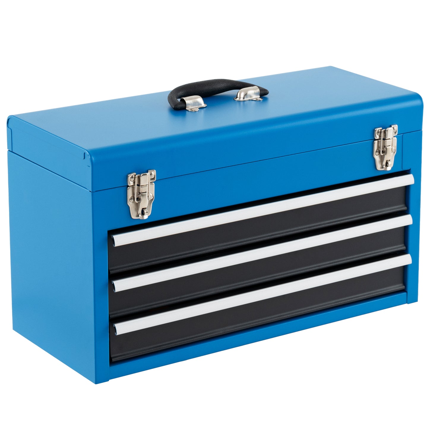 Portable Garage Mechanic Tool Cabinet Box with 3 Drawers-Black & Red - Blue