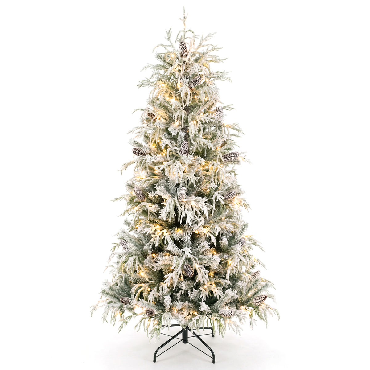 5 Ft Pre-Lit Snow Flocked Artificial Christmas Tree