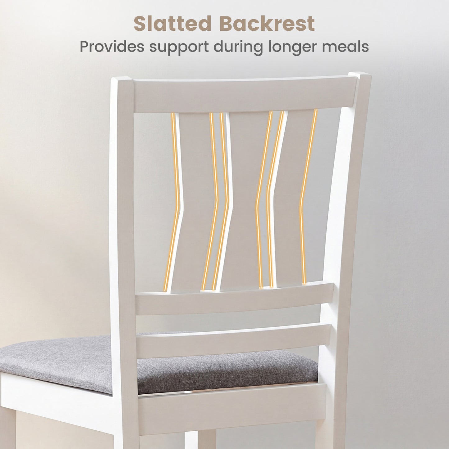 Upholstered Dining Chairs Set of 2 with Wood Frame
