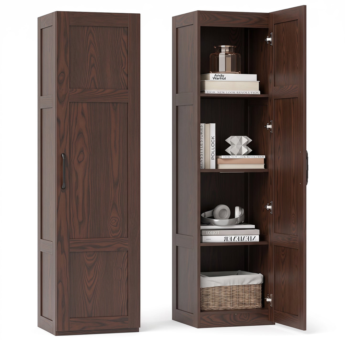 Tall Storage Cabinet with 4 Shelves - 59" Height
