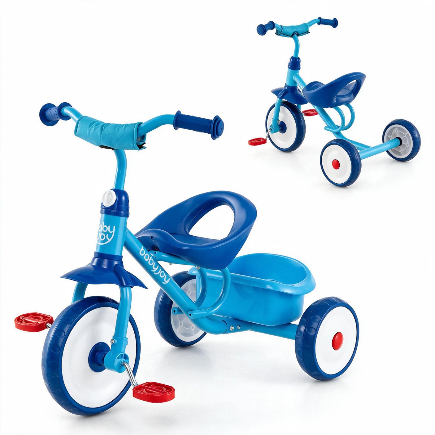 Toddler Tricycle with Storage Basket for Ages 2-5
