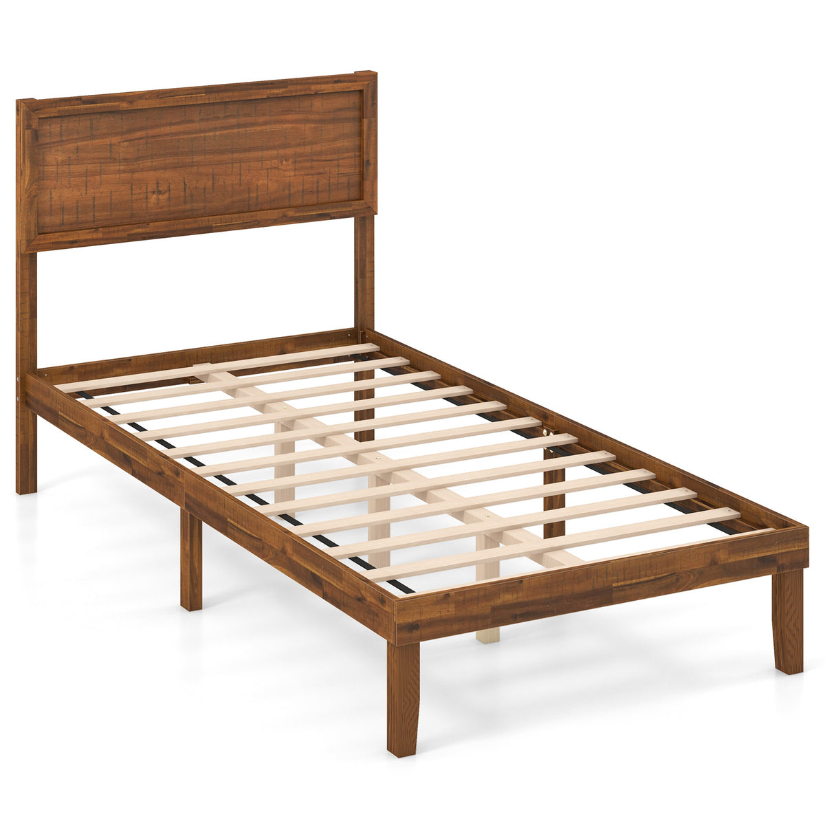 Twin/Full/Queen Size Bed Frame with Headboard and Wooden Slats Support-Full Size - Twin Size