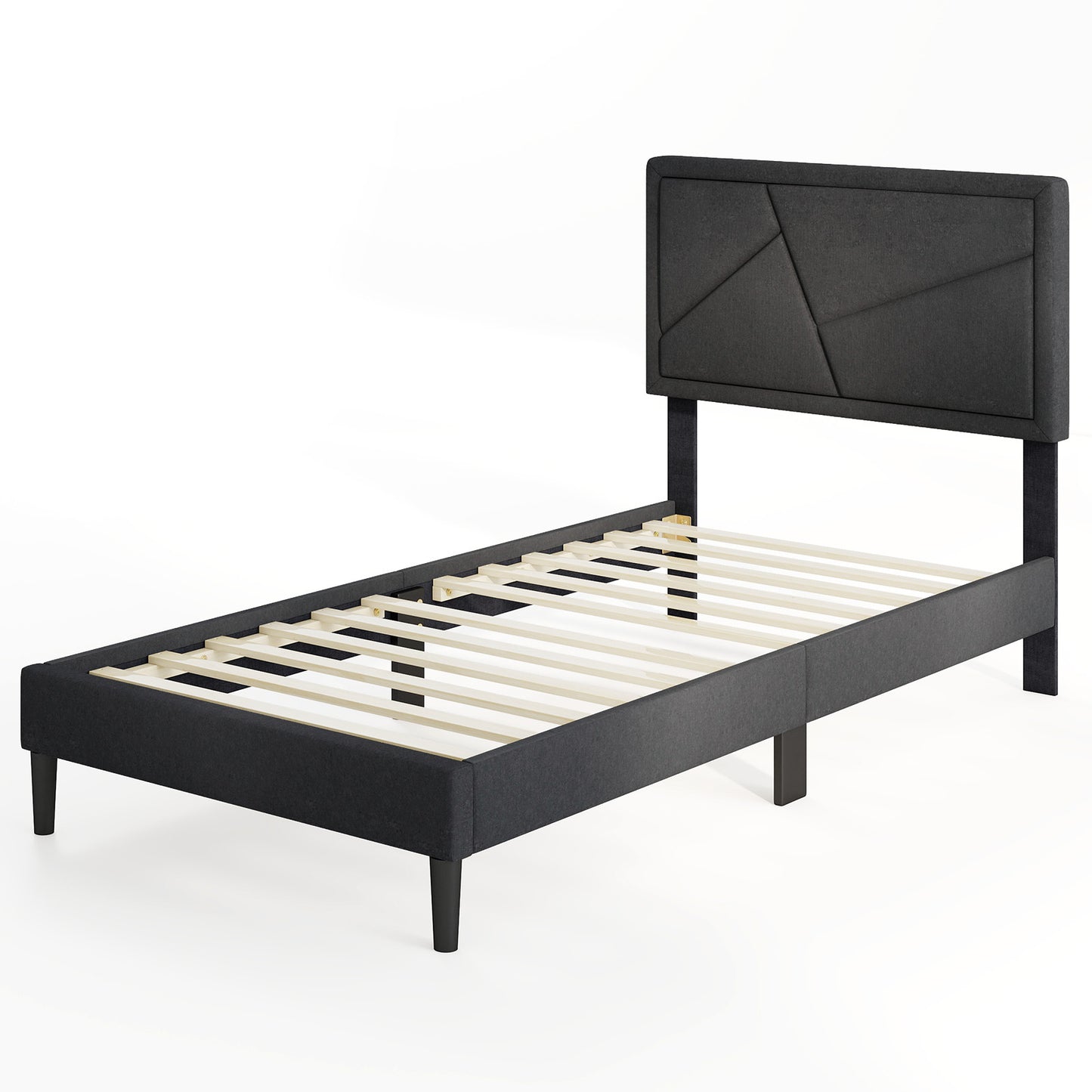 Twin/Full/Queen Size Upholstered Platform Bed Frame with High Headboard-Queen Size - Twin