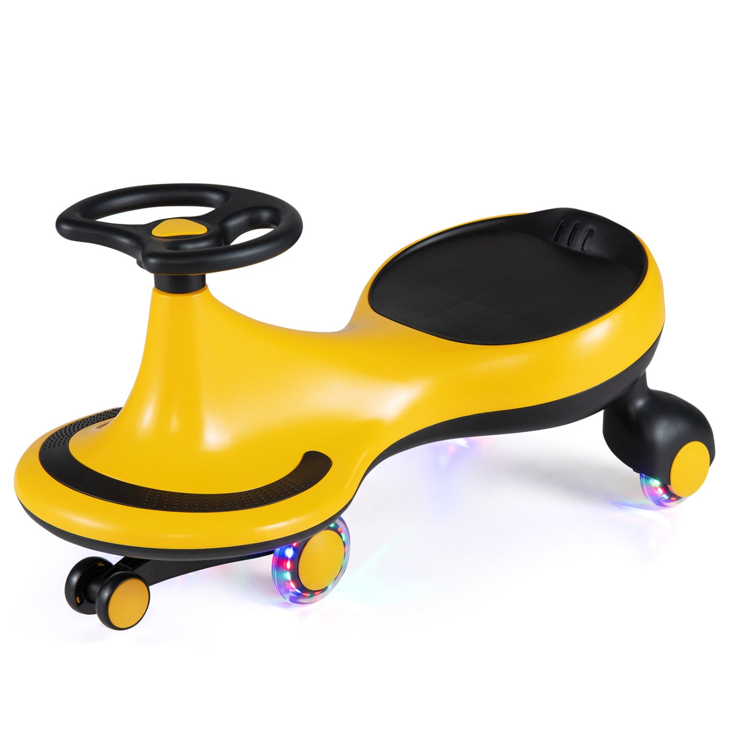 Wiggle Car Ride-on Toy with Flashing Wheels-Purple - Yellow