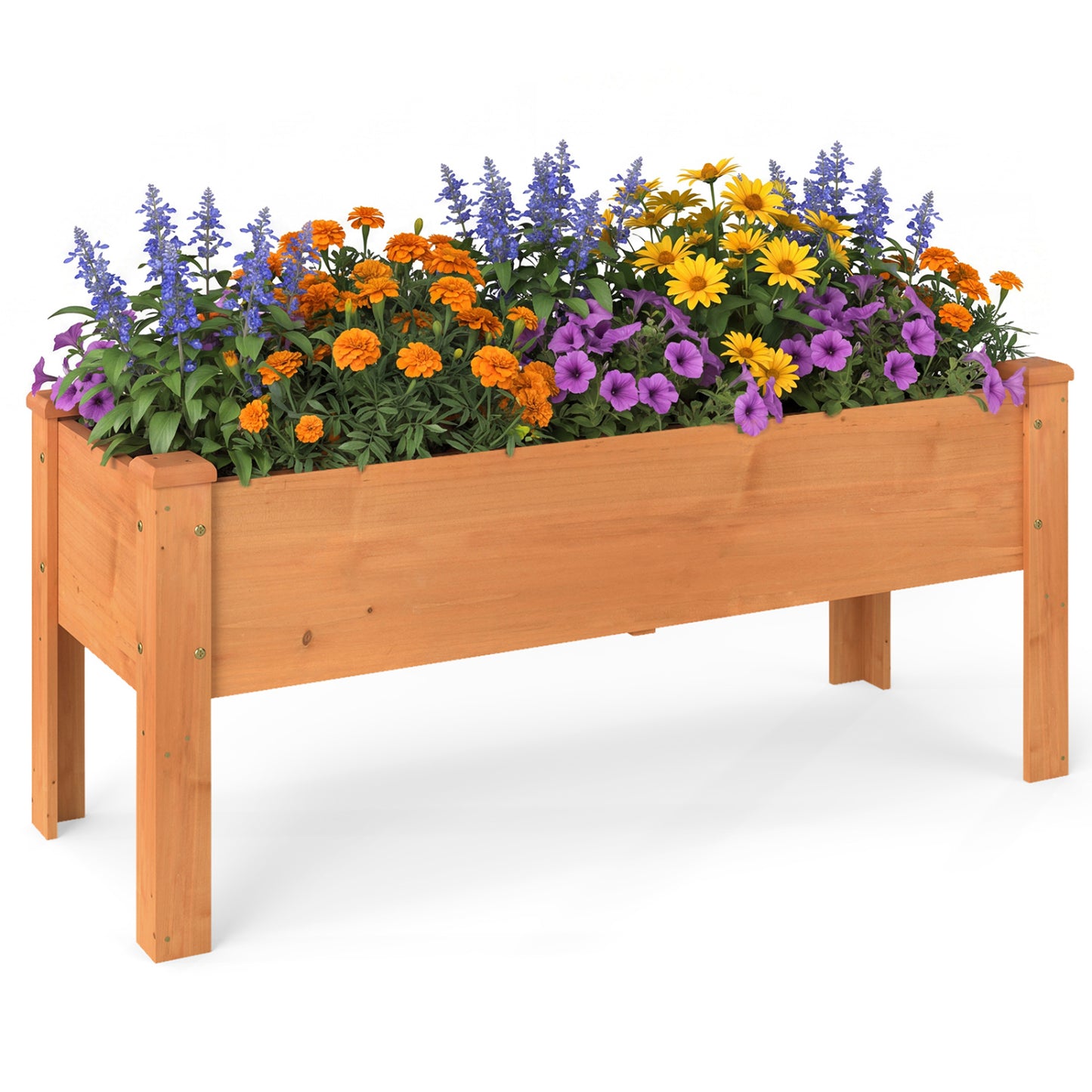 Elevated Wooden Raised Garden Bed with Legs - 175 LBS Capacity