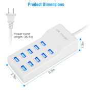 10 Ports USB Charging Station Hub 50W