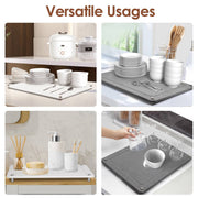 Stone Dish Drying Mats Home Dish Quick Drying Stone Pad Diatomaceous Earth Draining Mat