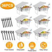 36Pcs Disposable Chafing Dish