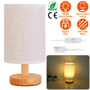 Modern Bedside Lamp with USB Plug