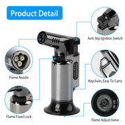 Grey Culinary Refillable Butane Torch Lighter