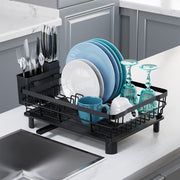 Dish Rack Organizer With Drain Board & Holder
